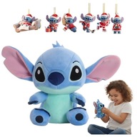 Zestaw Prezentowy Pluszak Stitch Niebieski Pluszowy Miś + Ozdoby Świąteczne