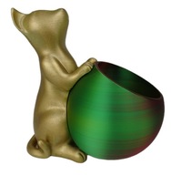 Doniczka dekoracyjna Art kaktusy sukulenty Kot złoty z kulą zmienia kolor