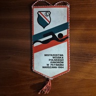 Proporczyk Legia Warszawa 1984 Mistrzostwa Wojska Polskiego pływanie (LWP)