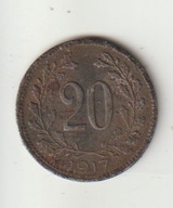 Austria 20 Heller 1917 zelazo