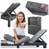 LEŻAK OGRODOWY BASENOWY SKŁADANY REGULOWANY PLAŻOWY LEŻANKA WALIZKA