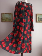 SUKIENKA top shop czerwone róże 38/40