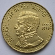 Argentyna 100 pesos 1978 - San Martin - stan menniczy -