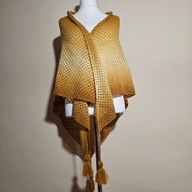 Chusta ręcznie robiona na szydełku, szer. 200cm x wys. 105cm, wełna, K1