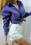 białe koronkowe spodenki szorty CHWOSTY BOHO vintage RETRO XL