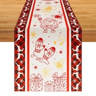 Bieżnik Boże Narodzenie 183x34 cm Czerwony, Dekoracja Stołu na Święta
