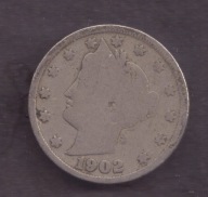 USA - 5 Cent 1902 rok