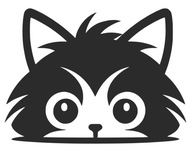 Naklejka wodoodporna KOT wzór kota 10cm #92