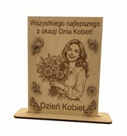 DREWNIANA KARTKA PERSONALIZOWANA – GRAWEROWANA + STOJAK