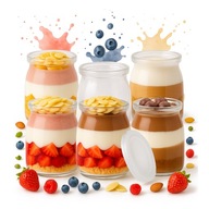 20x POJEMNIKI SŁOIKI NA DESERY 150ml SŁOIK GŁADKI Na Deserki Do Deserów