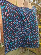 Apaszka chustka chusta jedwabna jedwab silk soie seide zijde 83x85cm