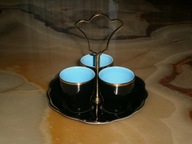 PALISSY MADELEINE 24 karat złoto CZARNA JAJCARKA KABARET 40/50 LATA