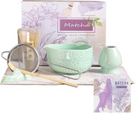 CERAMICZNY 7 CZEŚCIOWY ZESTAW DO HERBATY MATCHA KOMPLET ROBIENIA MATCHY 7EL