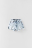 ZARA SPODENKI SZORTY JEEANS MOM FIT Z ROZDARCIAMI DLA DZIEWCZYNKI 140