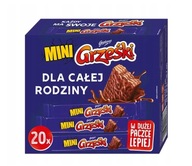 GRZEŚKI Mini BATONY BATONIKI WAFELKI W CZEKOLADZIE CZEKOLADOWE 20szt x 20g