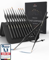 ZESTAW PĘDZLI PRECYZYJNYCH 10 SZTUK DO FARB AKRYLOWYCH I MODELARSKICH