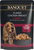 BANQUET karma uzupełniająca płatki z kurczaka ryż wątróbka 100 g