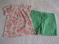 Cool Club bluzka różyczki spodenki nowe roz 110