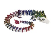 Smok figurka 3D 35 cm biało-kolorowy druk 3D Multivers3D