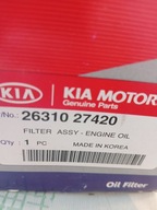 Kia OE 26310 27420 filtr oleju tucson sportage carens Santa fe i30