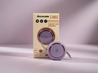 Kabel USB-C 100W Zwijany 1m Retractable Fast Charging Type-C Lightning