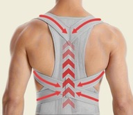 MAGNETYCZNY KOREKTOR POSTAWY KRĘGOSŁUPA ORTEZA PROSTUJĄCA, NA PAJĄCZKI XL