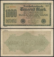 BNN - NIEMCY 1000 Marek 1922 # P76f # KH - La 987902 # znak wodny H # VF