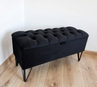 Ławka pufa puf otwierana 80x30 schowek pojemnik na wymiar siedzisko glamour