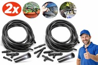 2 X ZESTAW NAPRAWCZY DO SPRYSKIWACZY SILIKONOWY 2M Z TRÓJNIKAMI I ZŁĄCZKAMI