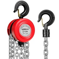 Wciągarka Łańcuchowa Anbull 1T W Pełni Ocynkowana Bezolejowa Nośność 1000Kg