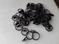 CICHE KÓŁKO Z ŻABKĄ do karnisza czarny 40 szt. metal