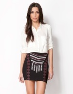 Bershka koszula beżowa kremowa tiulowa satynowa S