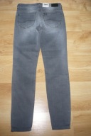 Dżinsy LEE, r. 26/33, Scarlett Zip, szare, zamki, nowe!