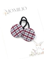 Momilio handmade Gumeczki do włosów w kratkę Charlotte pierwsze gumeczki