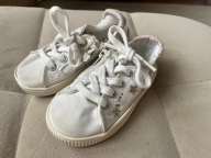 Buciki zara sneakersy 21 cekiny białe adidaski