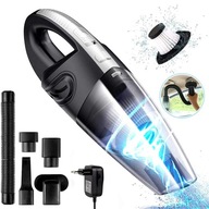 MOCNY ODKURZACZ SAMOCHODOWY BEZPRZEWODOWY AKUMULATOROWY 120W HEPA +końcówki