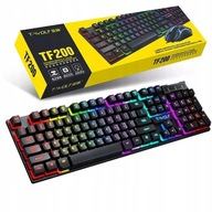 Klawiatura gamingowa RGB 104 klawisze – przewodowa, podświetlana do gier PC