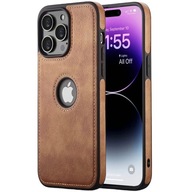 ETUI IPHONE 14 PRO APPLE PREMIUM SKÓRA BRĄZOWE