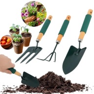 NARZĘDZIA OGRODOWE RĘCZNE ZESTAW WIDEŁKI ŁOPATKA PAZURKI METALOWE SOLIDNE