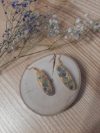 Kolczyki z żywicy z suszonymi kwiatami Wyjątkowe prezent koniec roku