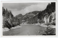 Pieniny k. Szczawnica. Wylot Dunajca i schronisko PTTK Orlica. 1960 rok.