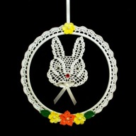 Zawieszka ozdoba na okno szydełkowa 21cm (Z236)