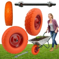 KOŁO DO TACZKI PEŁNE 4.00-8 MOCNE BEZDĘTKOWE PU+OŚKA NIEPRZEBIJALNE