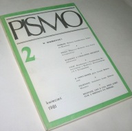 "PISMO" MIESIĘCZNIK LITERACKI NR 2 KWIECIEŃ 1981