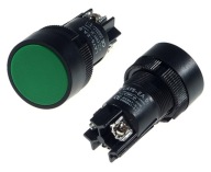 Przycisk zwierny monostabilny LAY5-EA.1 zielony 380V max. 5A fi 22 mm 6-4-6