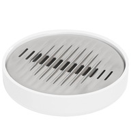 Mydelniczka owalna do łazienki pod prysznic pojemnik na mydło biały stylowy