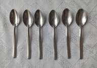 ŁYŻECZKI ALUMINIOWE sygn. FWM STOJADŁA z okresu PRL - 6 sztuk
