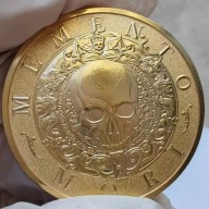 Moneta kolekcjonerska pozłacana Carpe Diem - Memento Mori