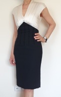 LK BENNETT elegancka sukienka ołókowa r. XS/S silk+wool (jak NOWA)