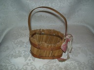 DREWNIANY KOSZYCZEK RATANOWY